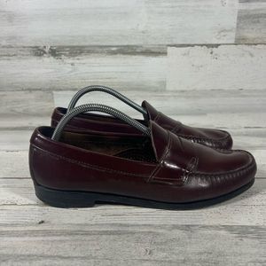 G.H Bass Weejun Mens Leather Slip-On Penny Loafer Casual Shoes Burgundy Size 8.5